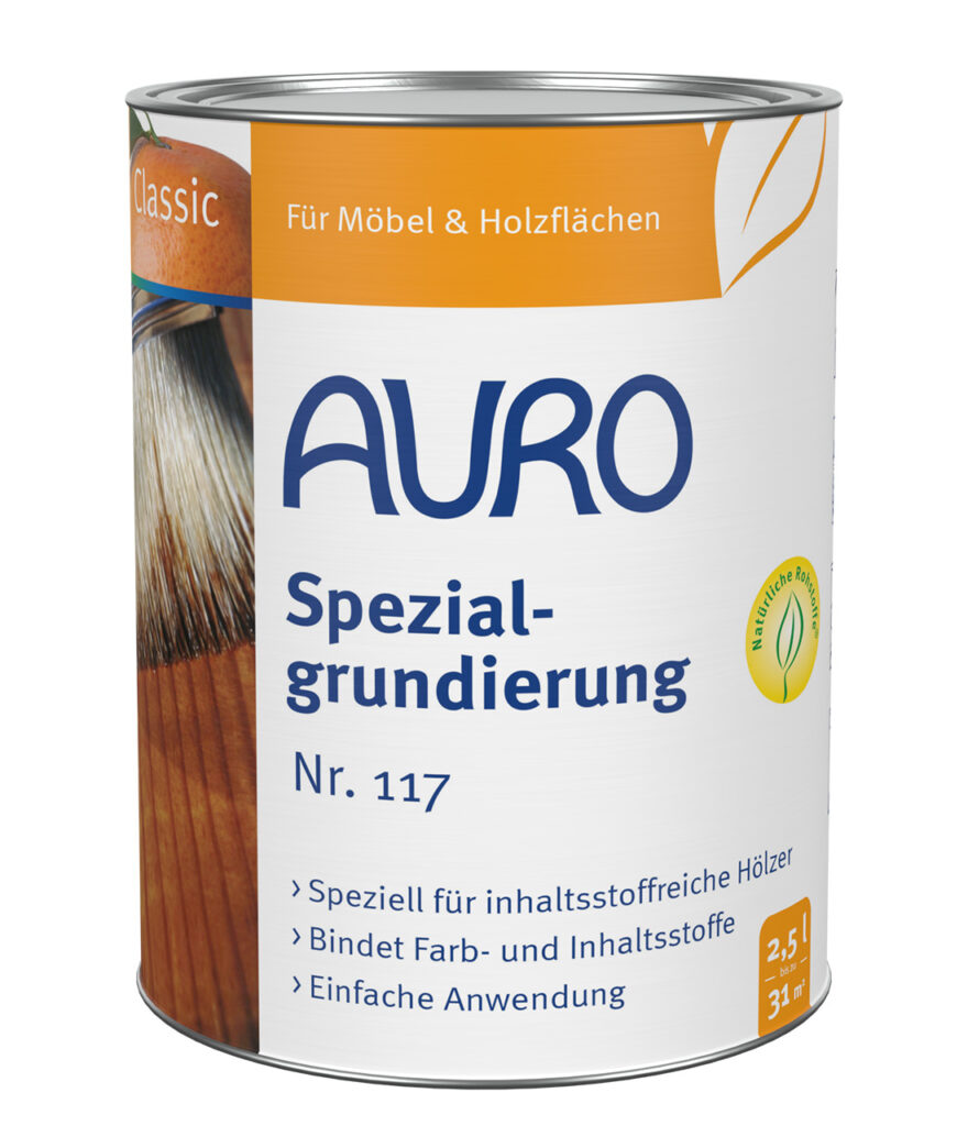 AURO Spezialgrundierung 2,5 l ist eine natürliche Holzgrundierung für Oberflächen und Möbel und sorgt für glatte Oberflächen mit Lasuren oder Lacken. Einfach anzuwenden für dauerhaften Schutz und Schönheit. Inklusive Pinsel und Holzgrafik.