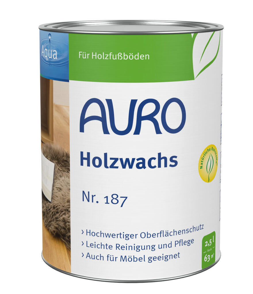 Schützen und pflegen Sie Ihre Holzböden und Möbel mit dem Holzwachs von AURO Pflanzenchemie. Das natürliche Wachs bietet dauerhaften Oberflächenschutz und einfache Reinigung – in der grün-weiß etikettierten Dose.