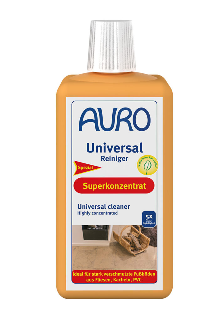 AURO Universalreiniger ist eine hochkonzentrierte, pflanzliche Formel zur gründlichen Reinigung von Böden und Oberflächen. Wirksam und umweltfreundlich, hinterlässt er ein makelloses Zuhause mit einem frischen Duft.