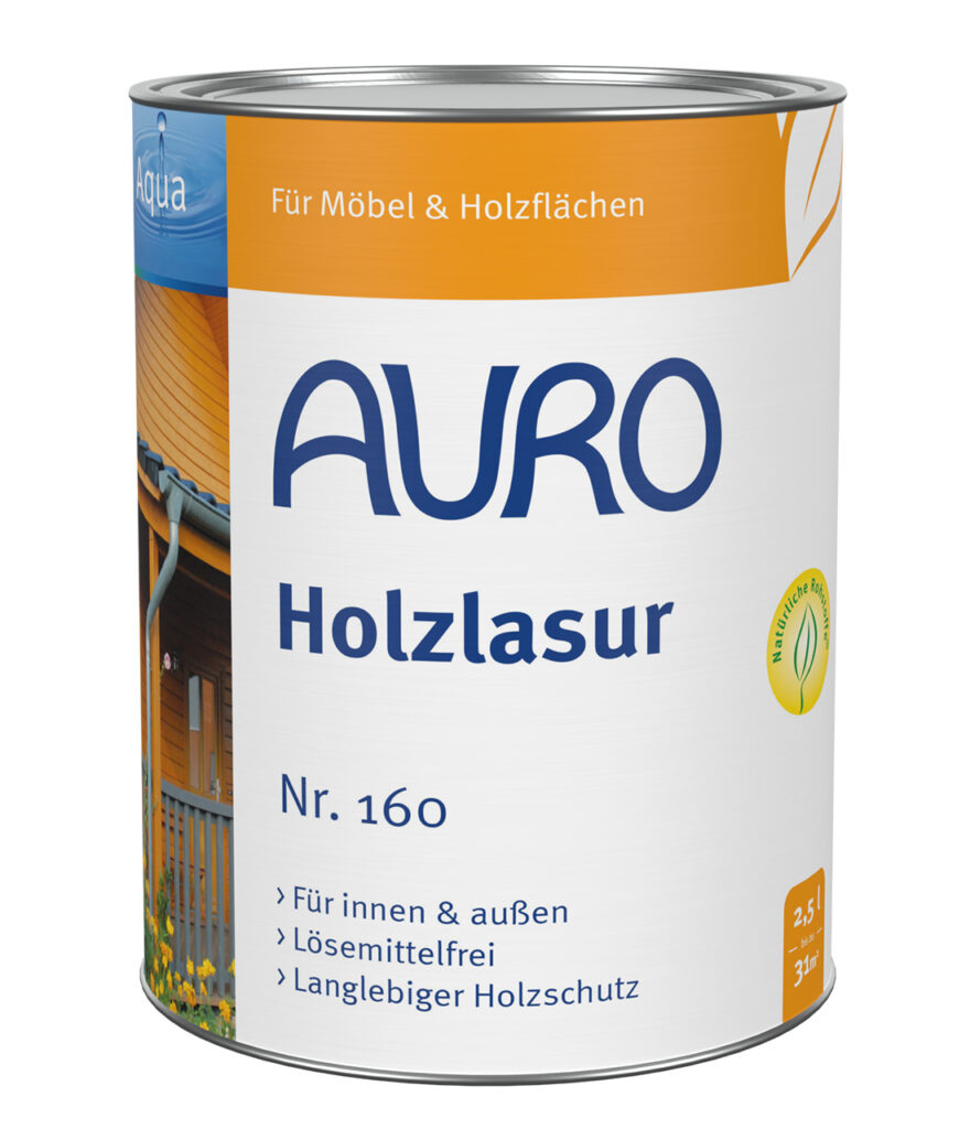 AURO Pflanzenchemie Holzlasur ist eine lösemittelfreie Aqua-Holzlasur für den Innen- und Außenbereich. Sie bietet langanhaltenden Schutz und unterstreicht und bewahrt die natürliche Schönheit des Holzes.
